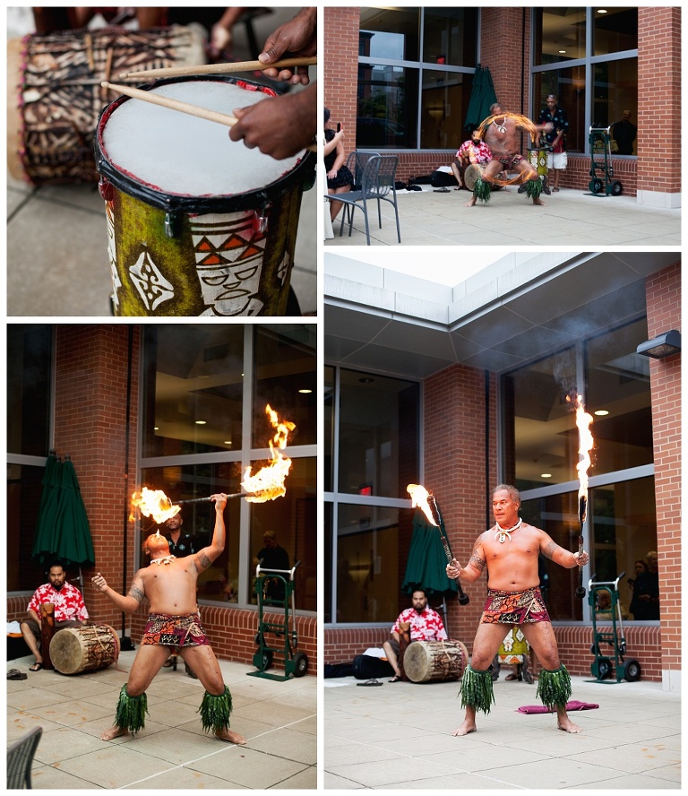fire dancer at Circuit Center wedding Pittsburgh PA