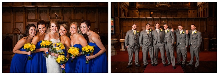 blue and yellow wedding at stratigos banquet center pittsburgh pa