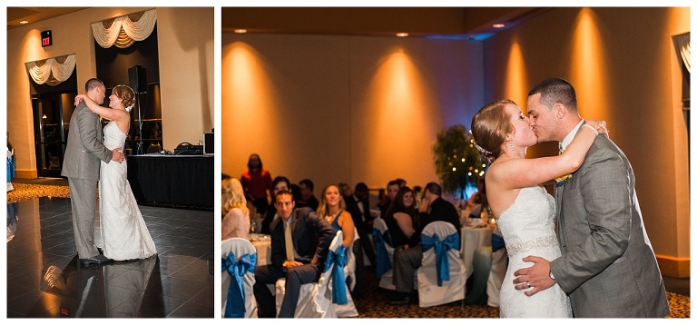 blue and yellow wedding at stratigos banquet center pittsburgh pa