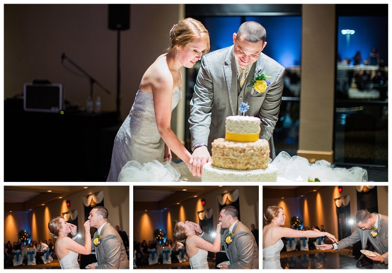 blue and yellow wedding at stratigos banquet center pittsburgh pa
