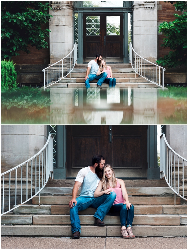 engaged couple at phipps conservatory pittsburgh