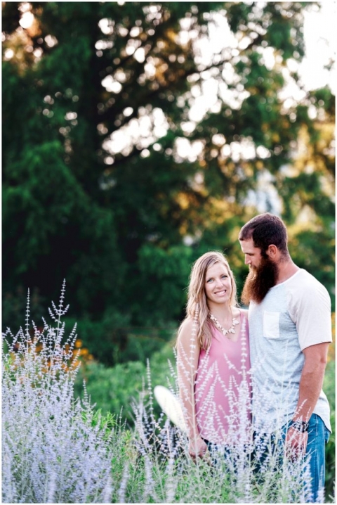 engaged couple at schenley park pittsburgh