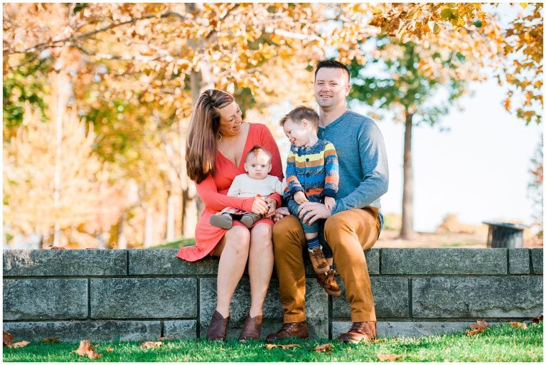 fall family session Washington's Landing Herr's Island Pittsburgh PA