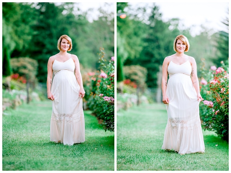 Pittsburgh maternity session at Renziehausen Renzie Park Rose Garden