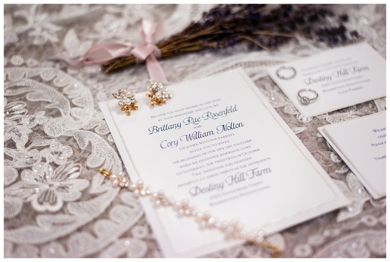 wedding details at Destiny Hill Farm fall wedding