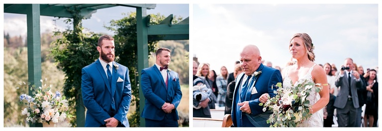 bride and groom at Destiny Hill Farm fall wedding