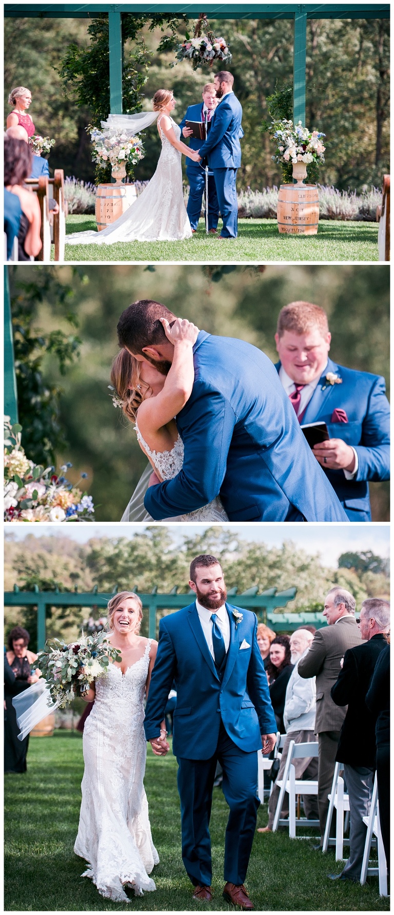 bride and groom at Destiny Hill Farm fall wedding