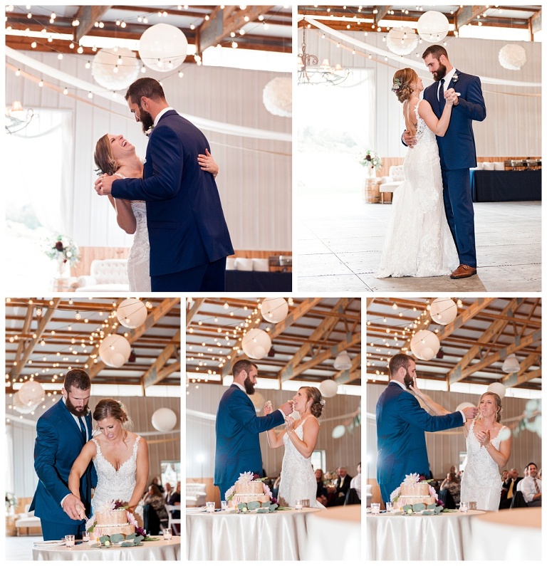 bride and groom at Destiny Hill Farm fall wedding