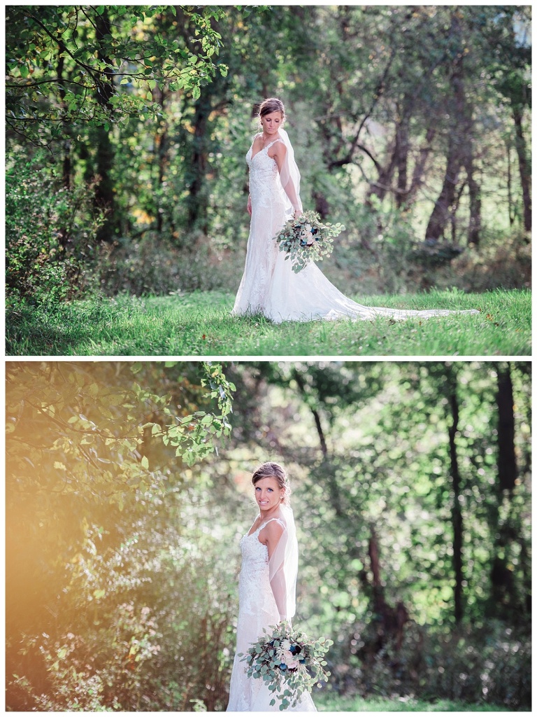 bride portrait at Destiny Hill Farm fall wedding