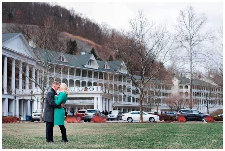engaged couple Omni Bedford Springs Resort Pennsylvania
