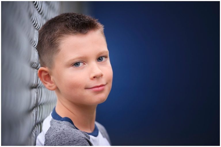 Pittsburgh boy child portrait session at baseball field