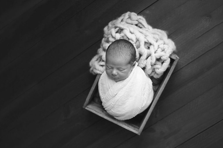 newborn boy posed studio session in prop pittsburgh