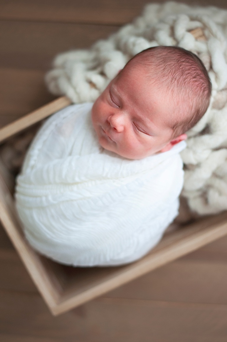 newborn boy posed studio session in prop pittsburgh