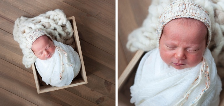 newborn boy posed studio session in prop pittsburgh