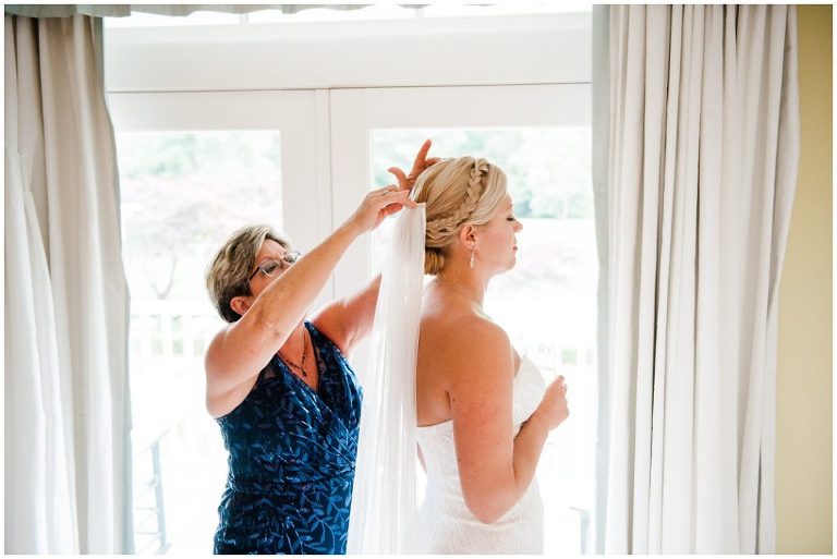 bride getting ready Omni Bedford Springs Resort wedding