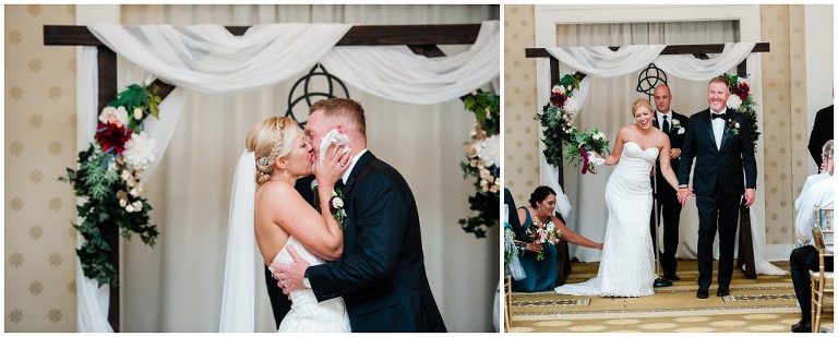  first kiss Omni Bedford Springs Resort wedding