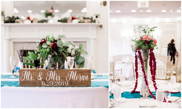 reception details Omni Bedford Springs Resort wedding